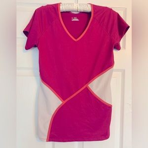 GUC pink Under Armour heat gear tee